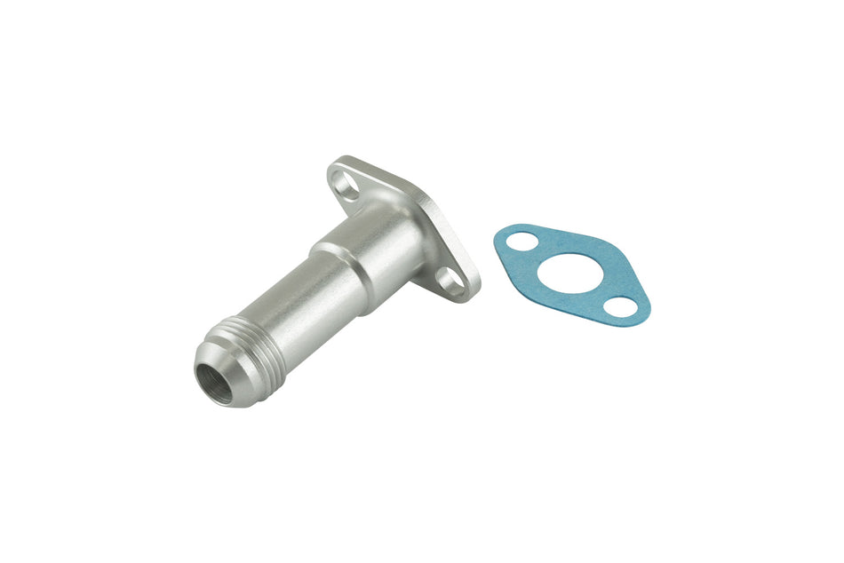 38.1mm 10AN 75mm Extended Oil Drain Silver